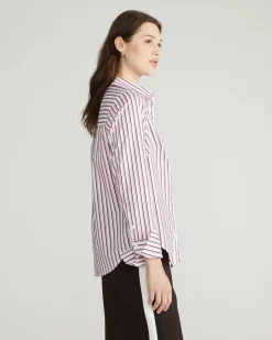 Henning x US Madison Shirt Lilac Multi Stripe