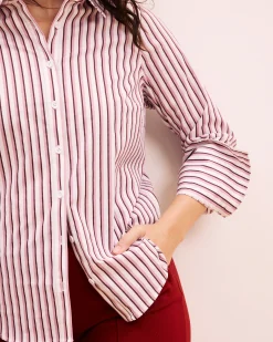 Henning x US Madison Shirt Lilac Multi Stripe