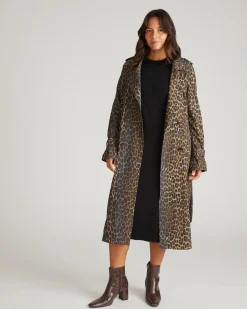 Henning x US Park Soft Trench Shadow Leopard Print
