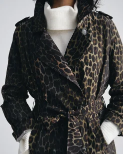 Henning x US Park Soft Trench Shadow Leopard Print