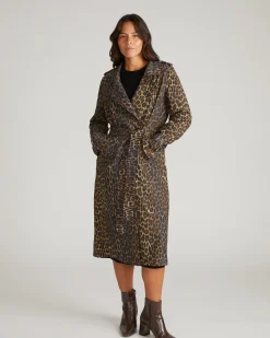 Henning x US Park Soft Trench Shadow Leopard Print