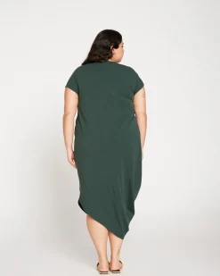 Iconic Geneva Dress Forest Green