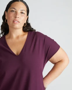 Iconic Geneva V-Neck Dress Acai