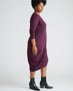 Iconic Long Sleeve V-Neck Geneva Dress Acai