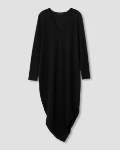 Iconic Long Sleeve V-Neck Geneva Dress Black