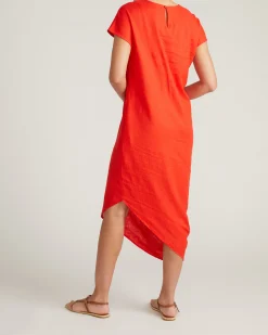 Iconic Stretch Linen Blend Geneva Dress Shoreline Sunset