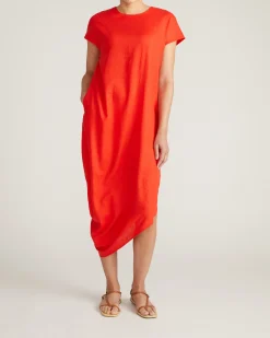 Iconic Stretch Linen Blend Geneva Dress Shoreline Sunset