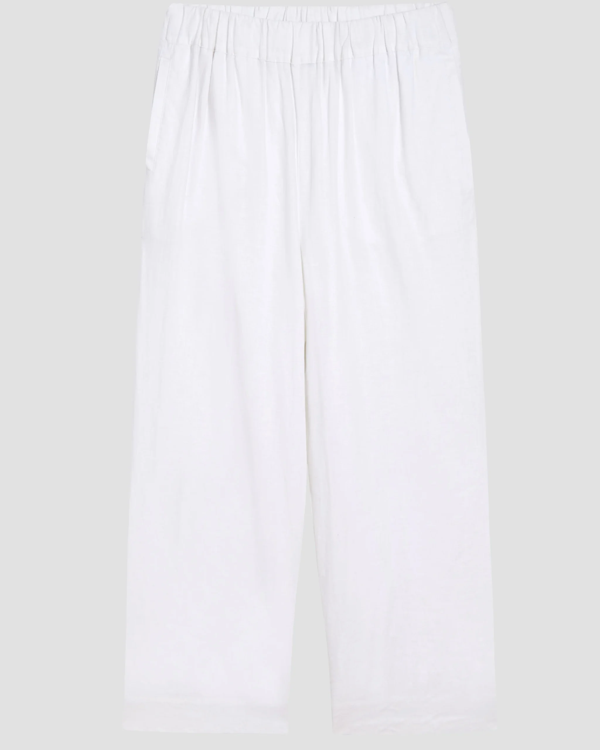 Iris Linen Blend Easy Pull-On Pants White