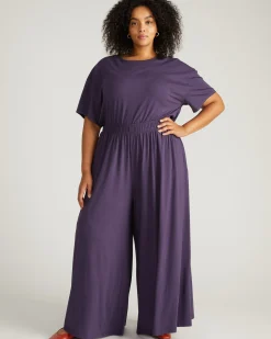 Isadora Wide Leg Lounge Pants Anthracite