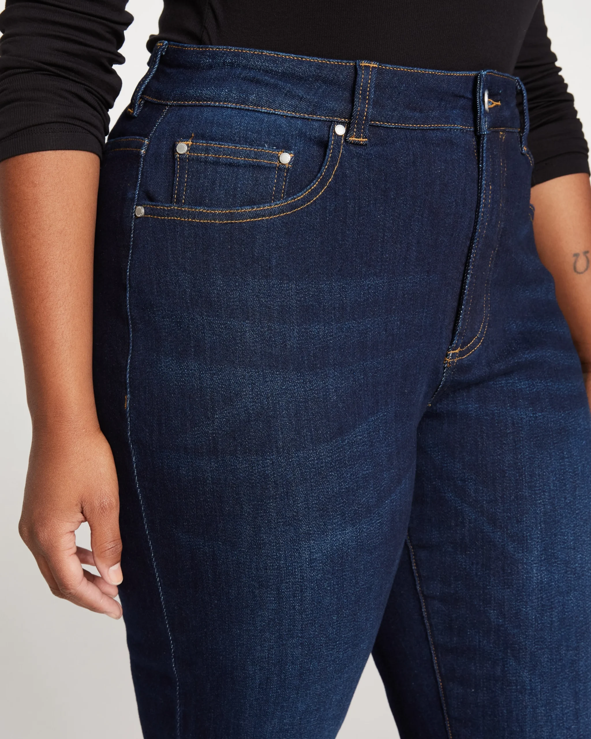 Joni High Rise Curve Slim Leg Jeans 27 Inch Midnight Blue