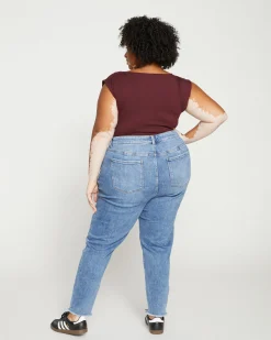 Joni High Rise Curve Slim Leg Jeans 27 Inch Bright Indigo