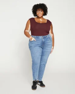 Joni High Rise Curve Slim Leg Jeans 27 Inch Bright Indigo