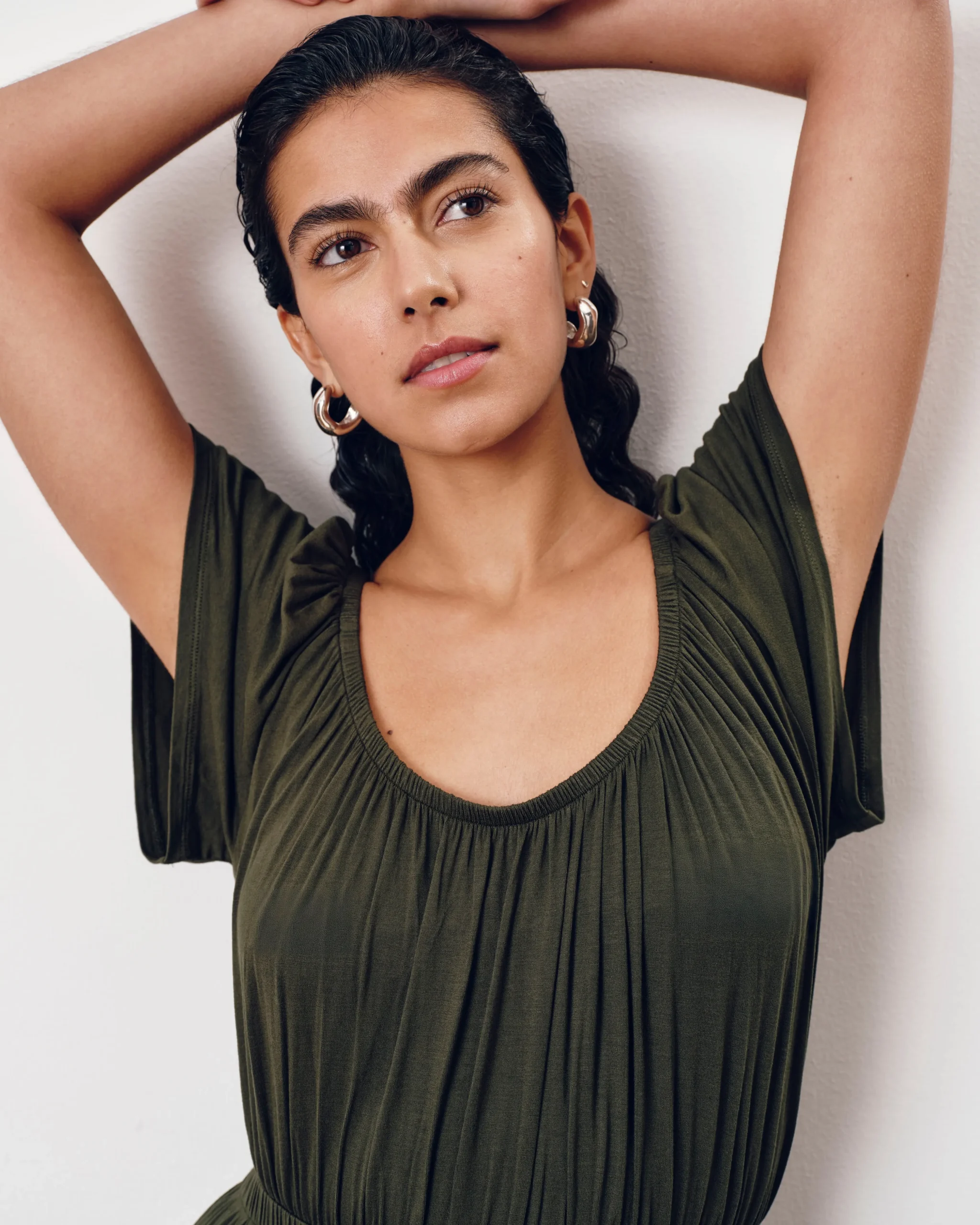 Kahlo Liquid Jersey Dress Coratina Green