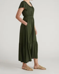 Kahlo Liquid Jersey Dress Coratina Green