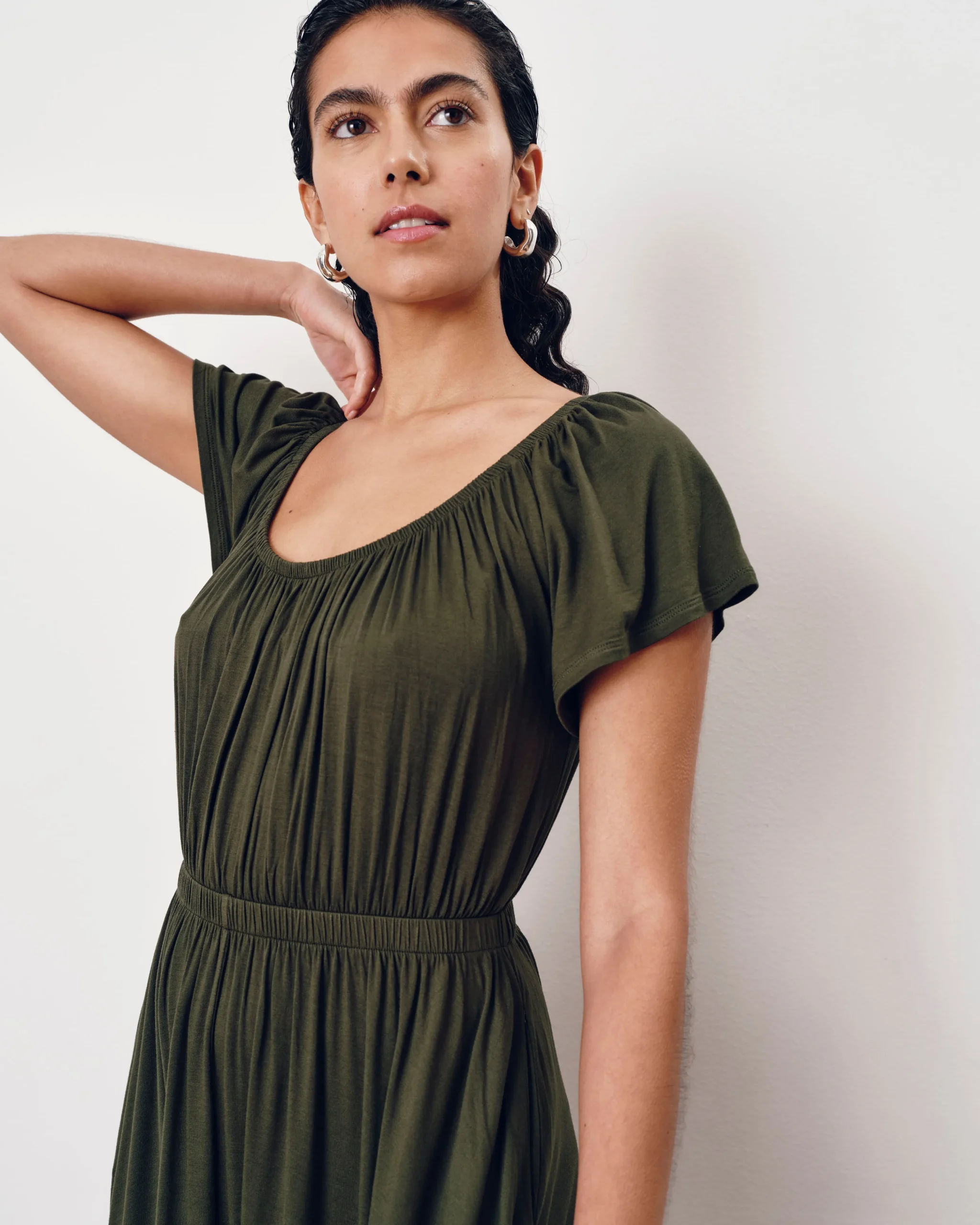 Kahlo Liquid Jersey Dress Coratina Green