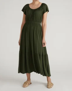 Kahlo Liquid Jersey Dress Coratina Green