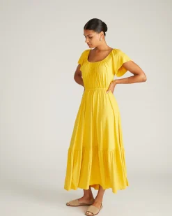Kahlo Liquid Jersey Dress Golden Hour
