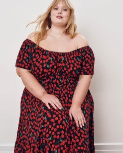Kahlo Liquid Jersey Dress Very Cherry Print