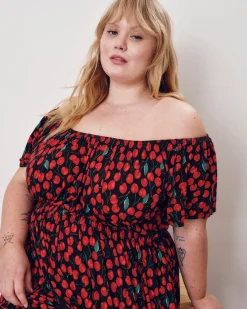 Kahlo Liquid Jersey Dress Very Cherry Print