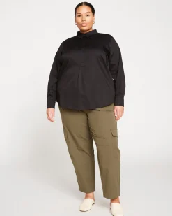 Karlee Stretch Cotton Twill Cargo Pants Ivy