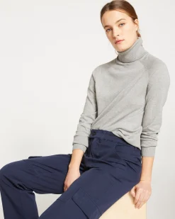 Karlee Stretch Cotton Twill Cargo Pants Navy
