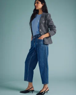 Keira Barrel Leg Jeans Shallow Bay Blue