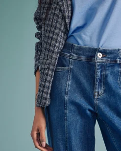 Keira Barrel Leg Jeans Shallow Bay Blue