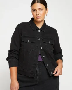 Kelsey Denim Jacket Broken Black