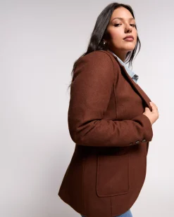 Kidjo Tailored Wool Jacket Grizzly