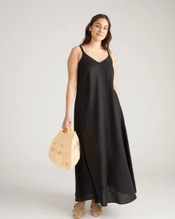 Kite Linen Blend Dress Black