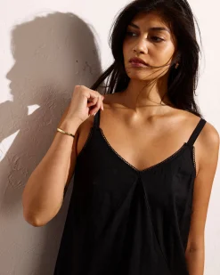 Kite Linen Blend Dress Black