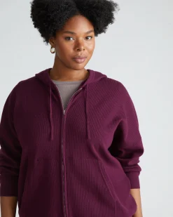 Knitted Mila Zip Hoodie Acai