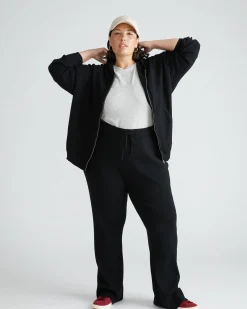 Knitted Mila Zip Hoodie Black