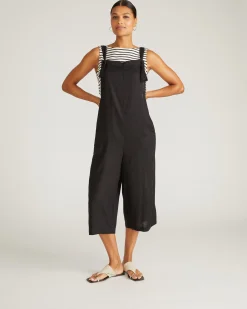 Kora Linen Blend Overalls Black