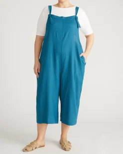 Kora Linen Blend Overalls Ink Blue