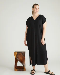 Kris Divine Jersey Kaftan Black