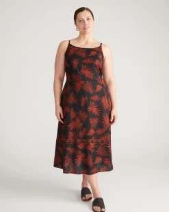 Kuki Linen Blend Midi Dress Bohem Print