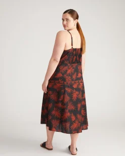 Kuki Linen Blend Midi Dress Bohem Print