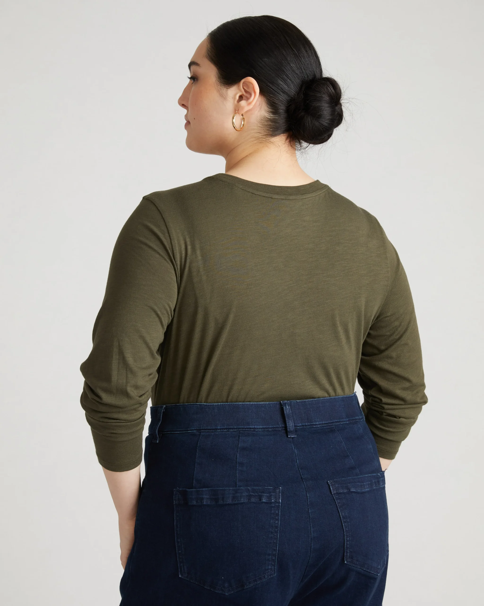 Light-As-Air Long Sleeve Crew Neck Tee Nori