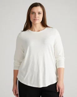 Light-As-Air Long Sleeve Crew Neck Tee Vapor