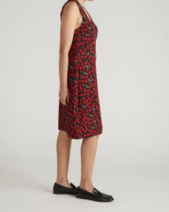 Lila Tie-Back Liquid Jersey Dress Very Cherry Print