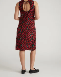 Lila Tie-Back Liquid Jersey Dress Very Cherry Print