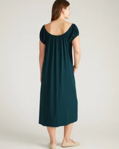 Lilian Long Sleep Dress Deep Sea
