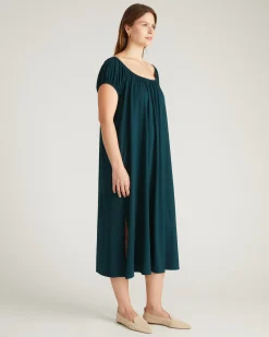 Lilian Long Sleep Dress Deep Sea