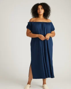 Lilian Long Sleep Dress Pageant Blue