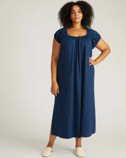 Lilian Long Sleep Dress Pageant Blue