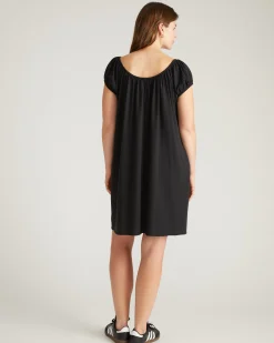 Lilian Short Sleep Dress Black