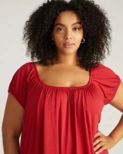 Lilian Short Sleep Dress Raspberry