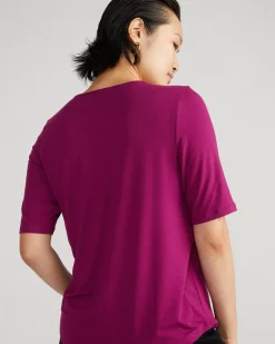 Lily Liquid Jersey Crew Neck Stovepipe Tee Rothko Purple