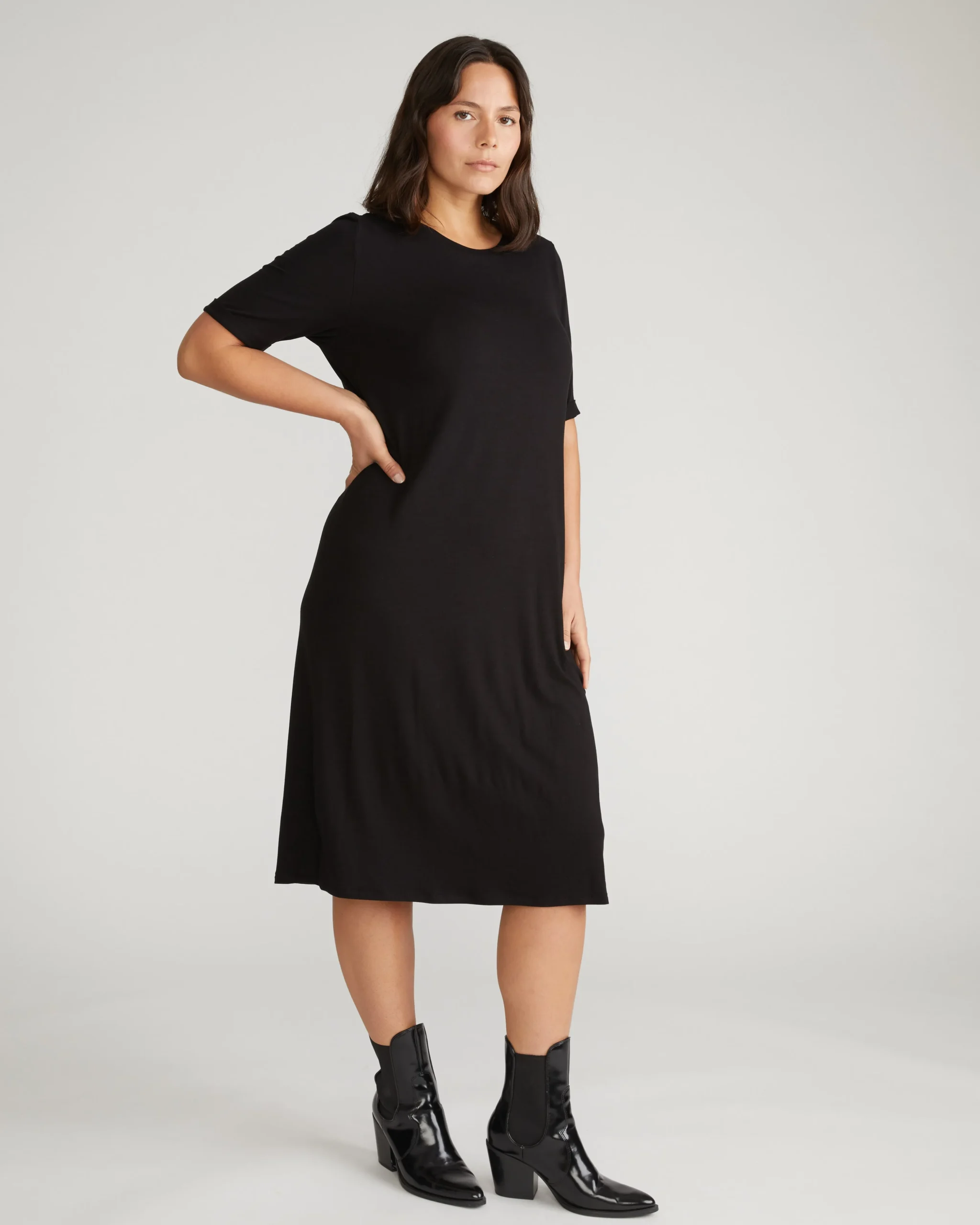Lily Liquid Jersey Dress Black